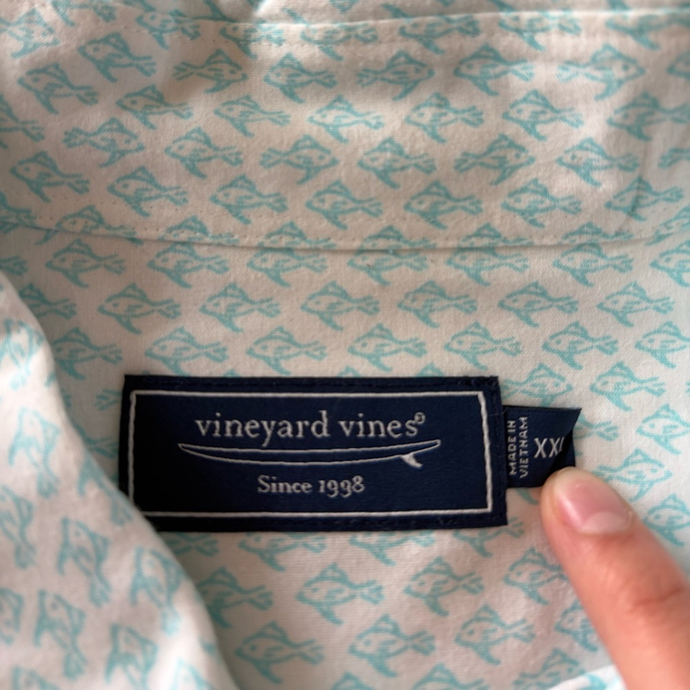 Vineyard Vines Mint Patterned Button Down Shirt - image 4